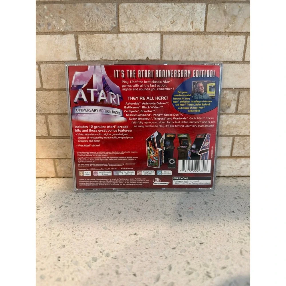 Atari Anniversary Edition Redux Sony PlayStation PS1 Complete Tested Retro Arcad